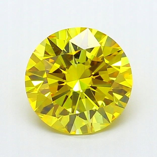 Diament laboratoryjny kolorowy 1.74ct ROUND Fancy Vivid Yellow VVS2 (IGI)