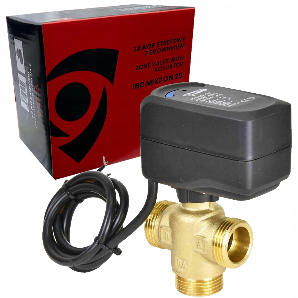Zónový Spínací Ventil 3-CESTNÝ 1" Palcový S Pohonom DN25 Ibo 8 m³/h