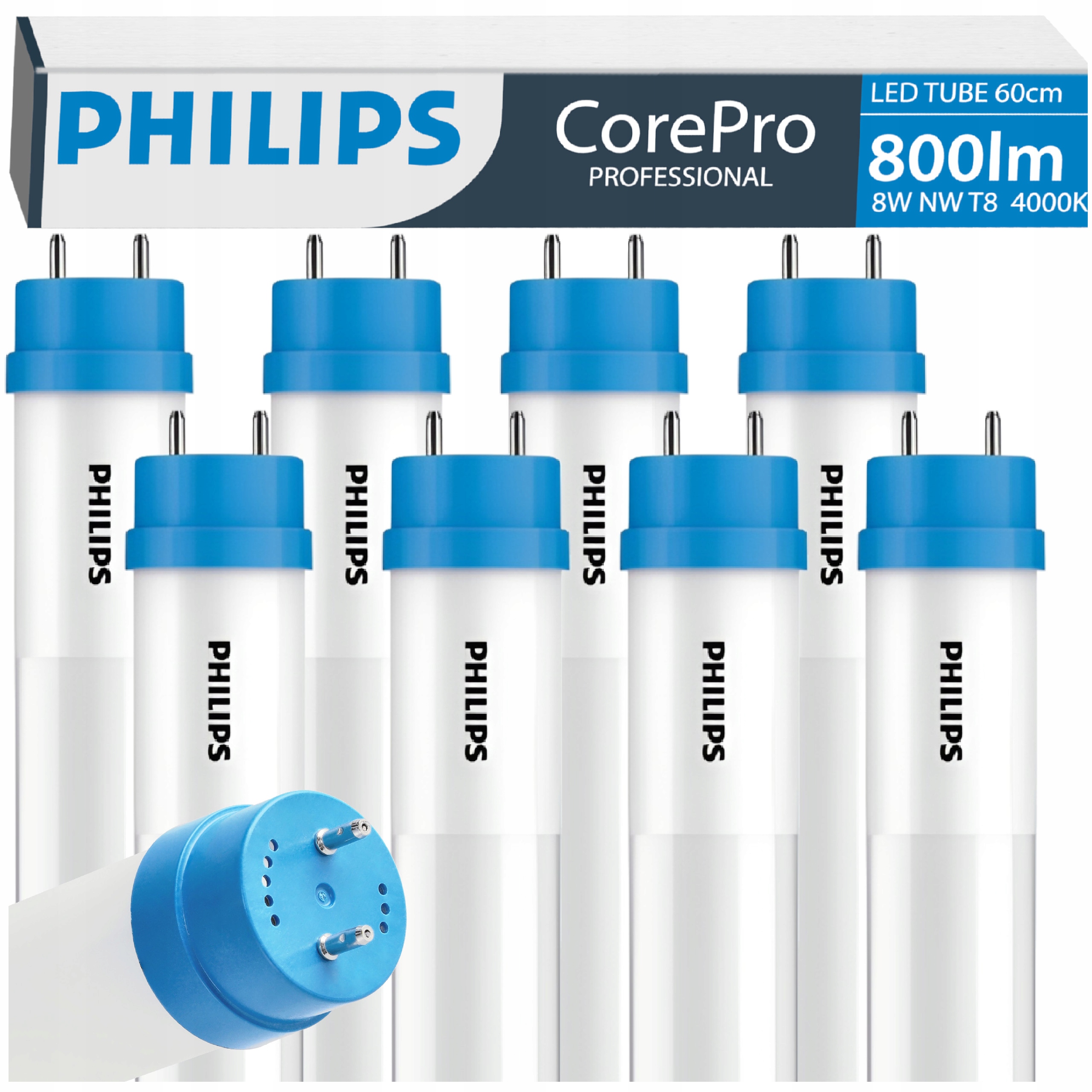Philips Led žárovky 60 cm 8 W 18 W 800 lm 4000 K 50000 h CorePro 8x