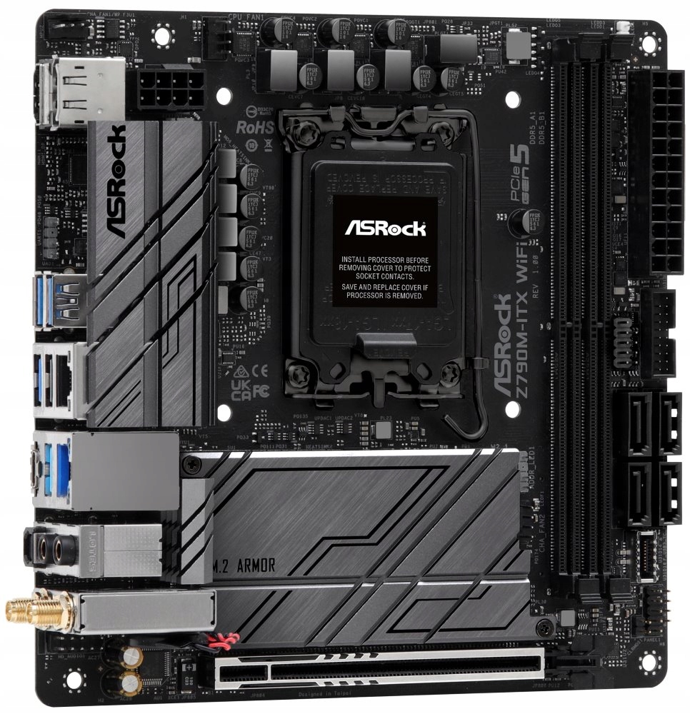 ASRock Z790M-ITX Wifi Intel Z790 LGA1700 2x DDR5 2x M.2 Hdmi Dp