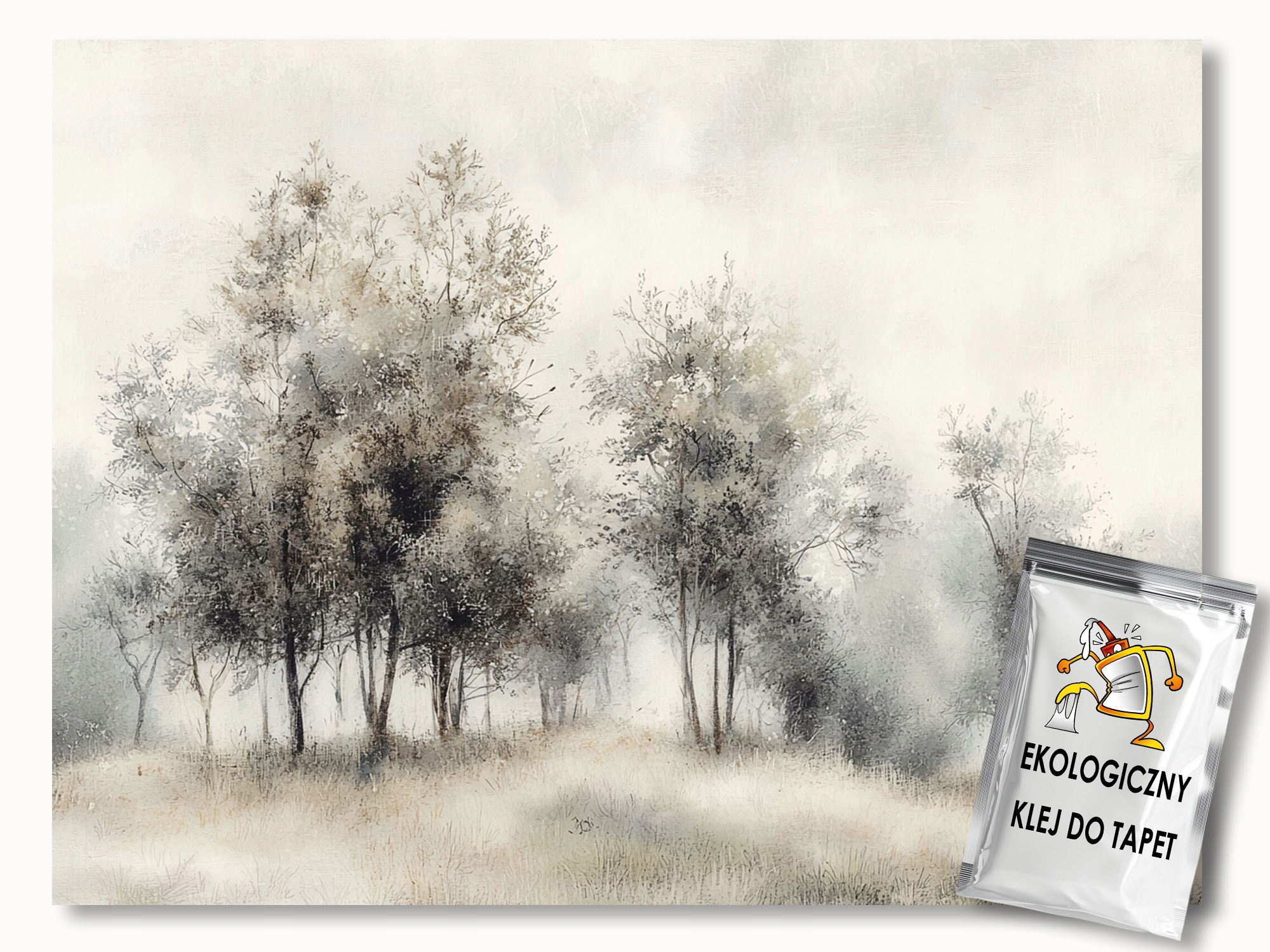 Fototapeta Flizelina Krajina Dřeva Zagajnik Béžová Hnědá Boho 254x184 130g