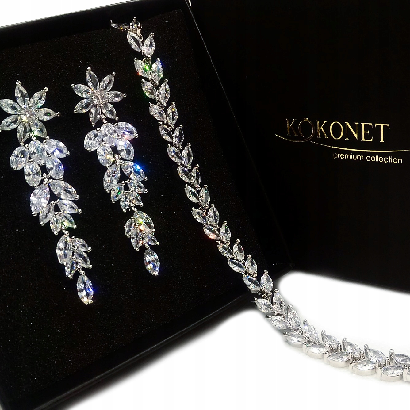 Lehké visící náušnice s náramkem na Svatební Hostina Svatba Kvalita