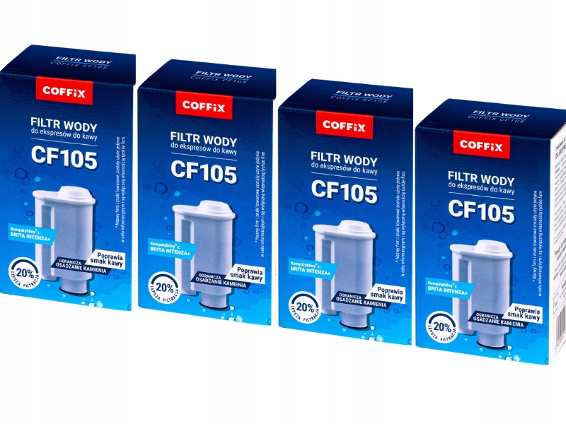 Filtr Wody Ekspresów SaecoPhilips Zamiennik Brita Intenza CF105 Coffix 4PAK