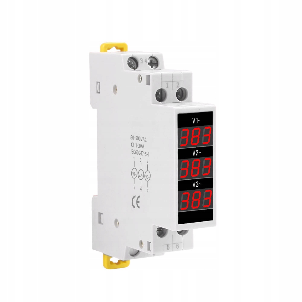 

Woltomierz wskaźnik napięcia 3F Din 80-500VAC LCD