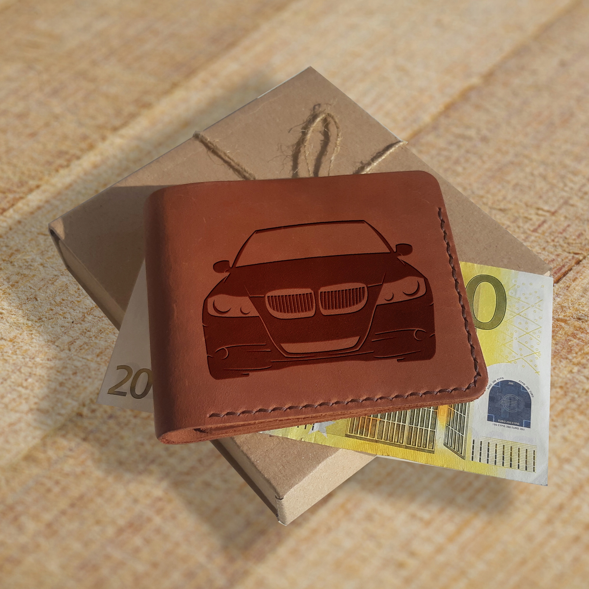dárek pro řidiče Bmw Peněženka s gravírováním Auta