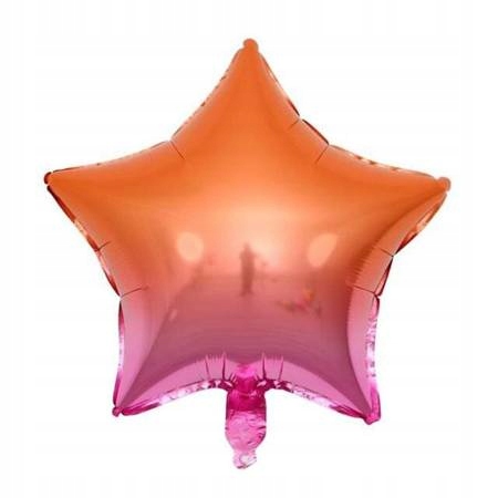 Gwiazdka Foliowa Tęczowa różowa 18" 45cm