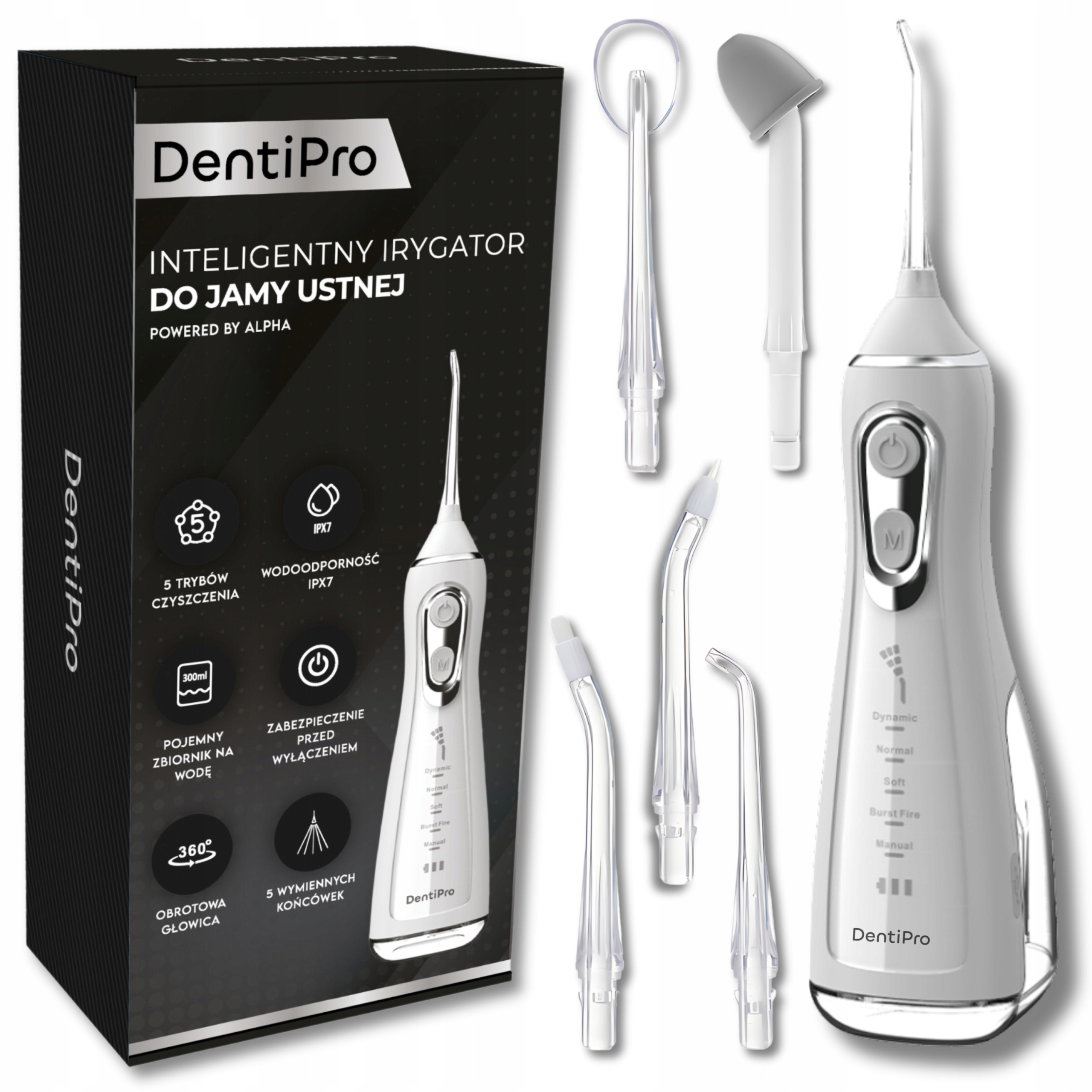 2 x Irygator do Zębów 5 Trybów 5 Dysz Profesjonalny i Bezprzewodowy