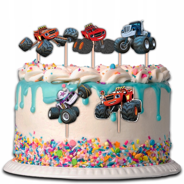 TOPPER BLAZE I MEGA MASZYNY NA TORT BABECZKI POSTACI 6 sztuk