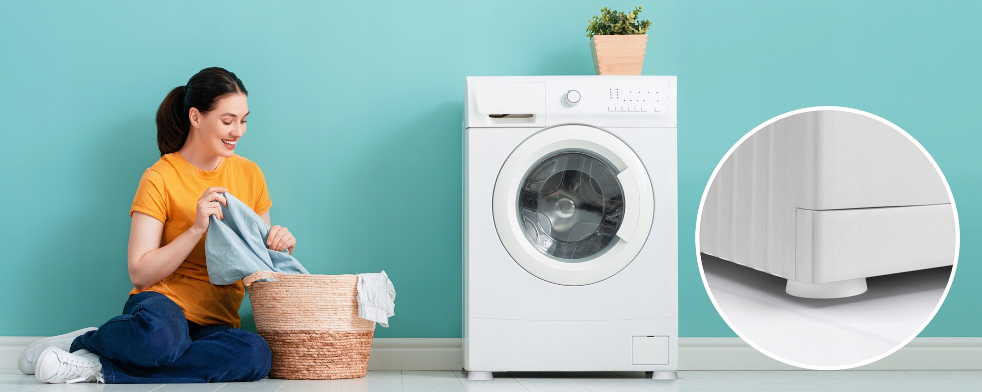 Podkładki nóżki antywibracyjne pod pralkę zmywarkę 4 szt redukują wibracje Grubość 20 mm