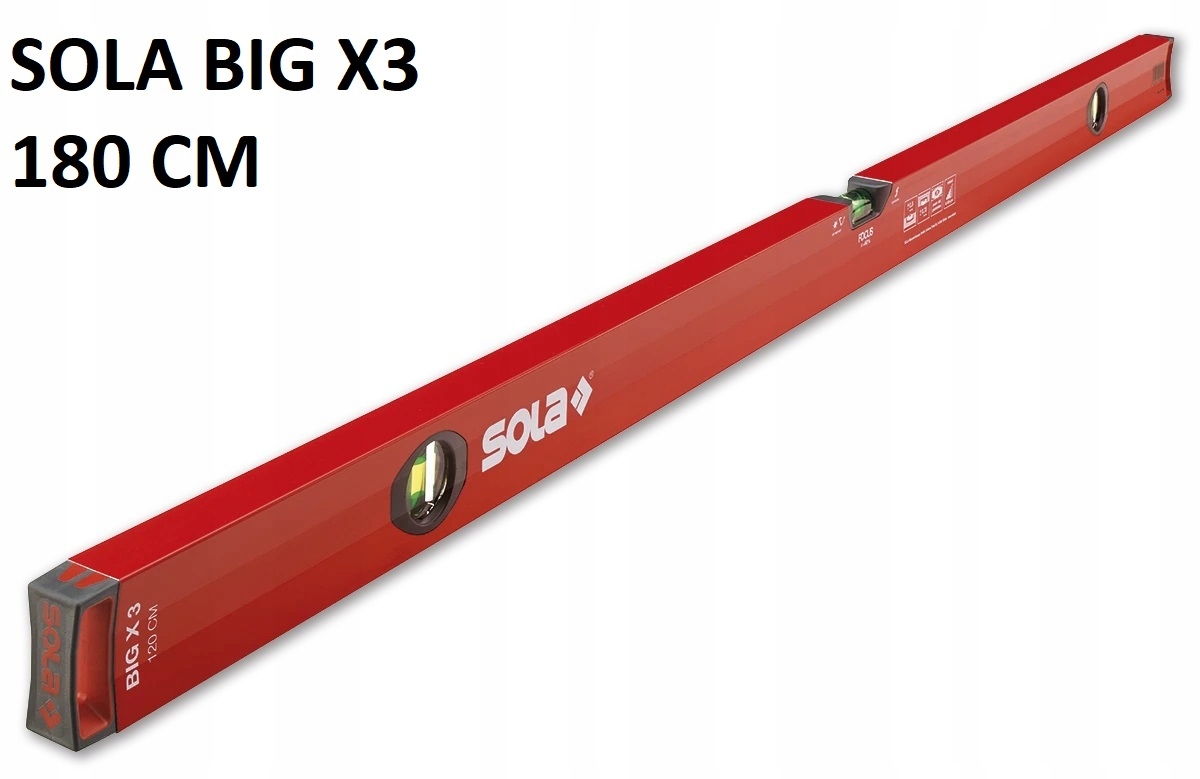 

Poziomica Aluminiowa Sola BIGX3 180CM Epoksydowana