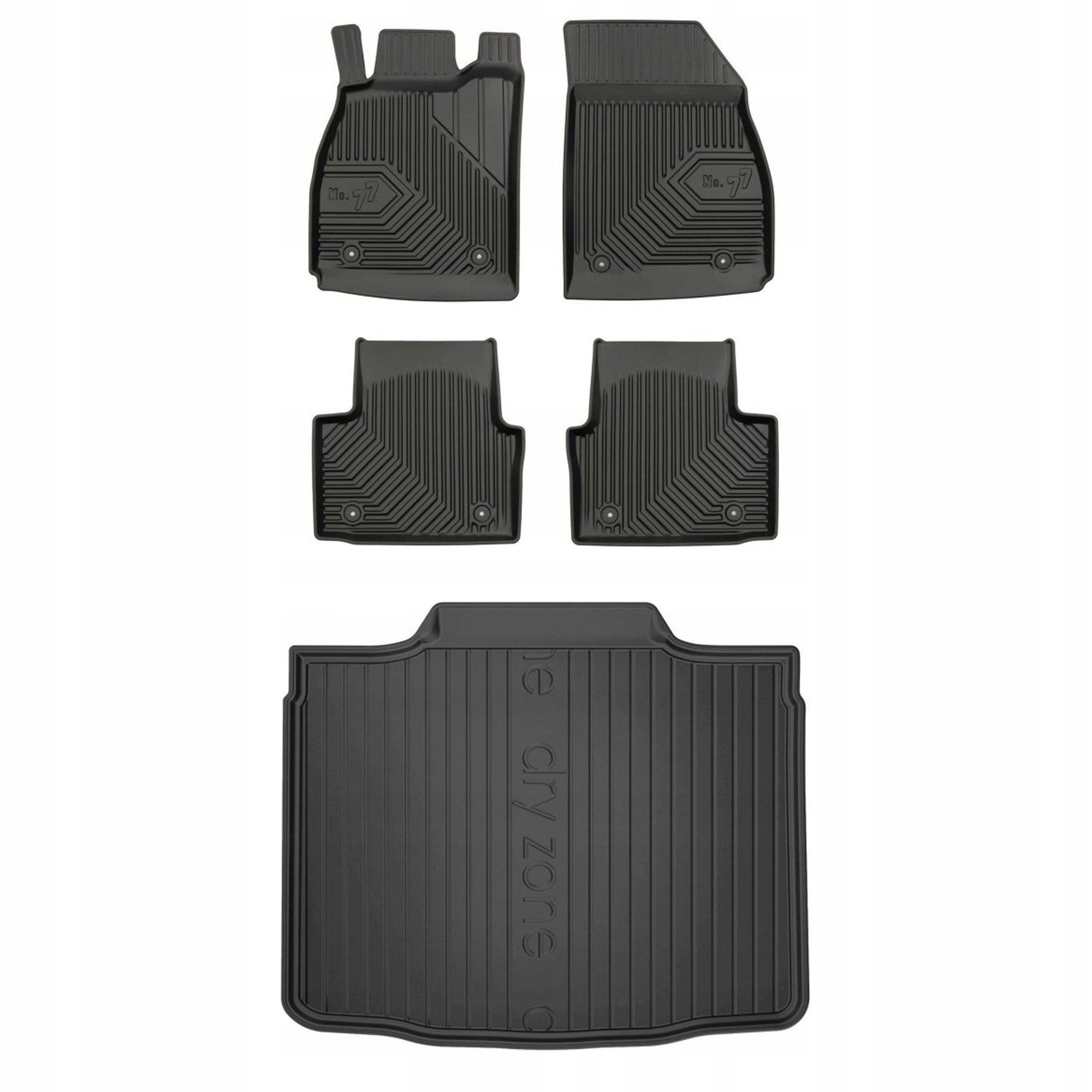 Gumová sada koberčekov a rohože Opel Insignia A 2008-2017 Liftback, s doplnkom