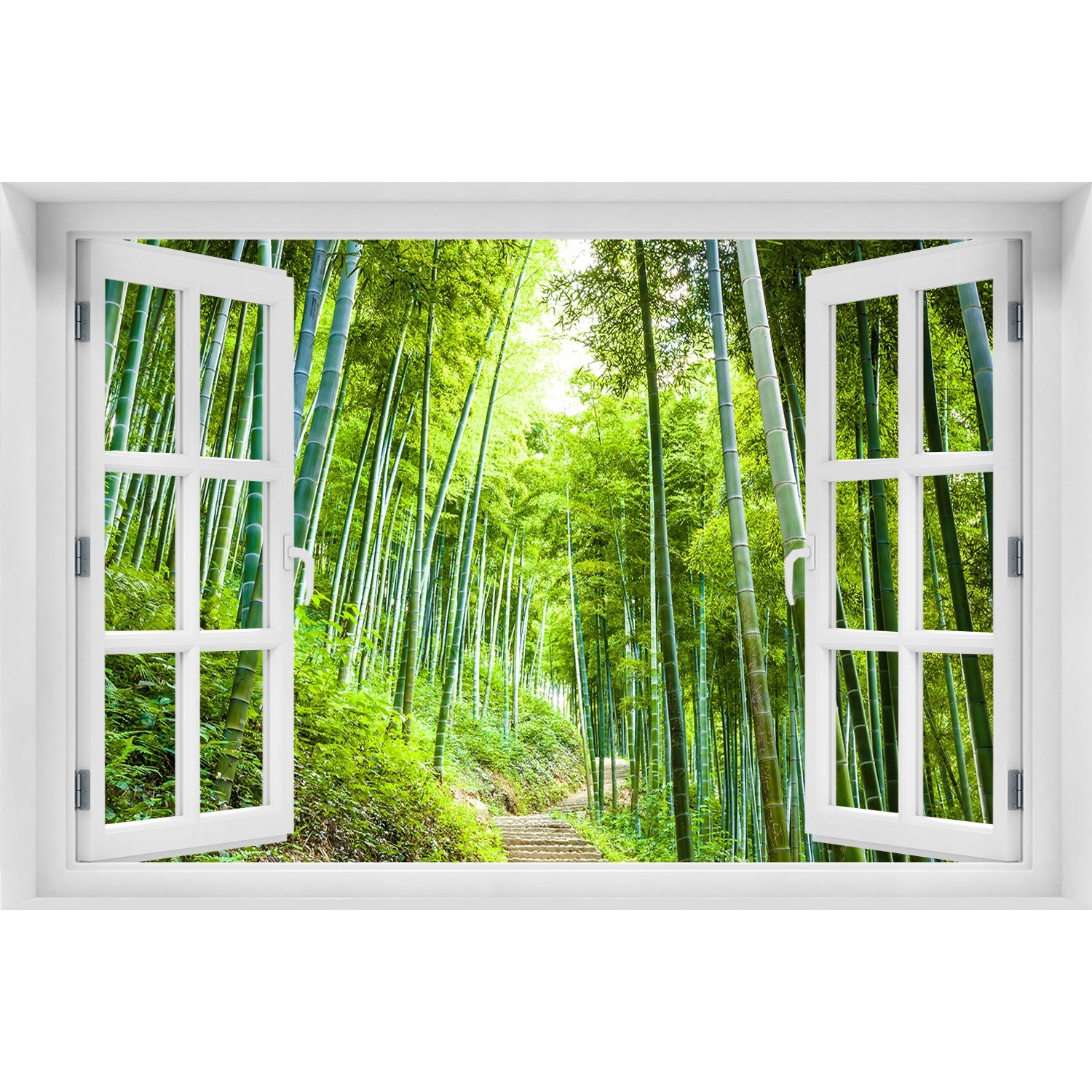 

Naklejka Fototapeta Okno widok Las bambusowy 90x60