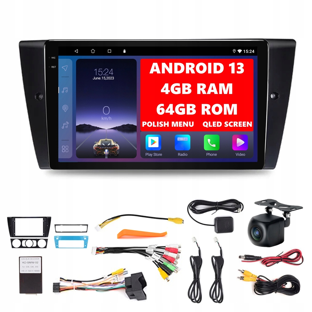 Radio ANDROID13 Bmw E90/E91/E92/E93 2005-2012 Android Auto Carplay 4GB/64GB