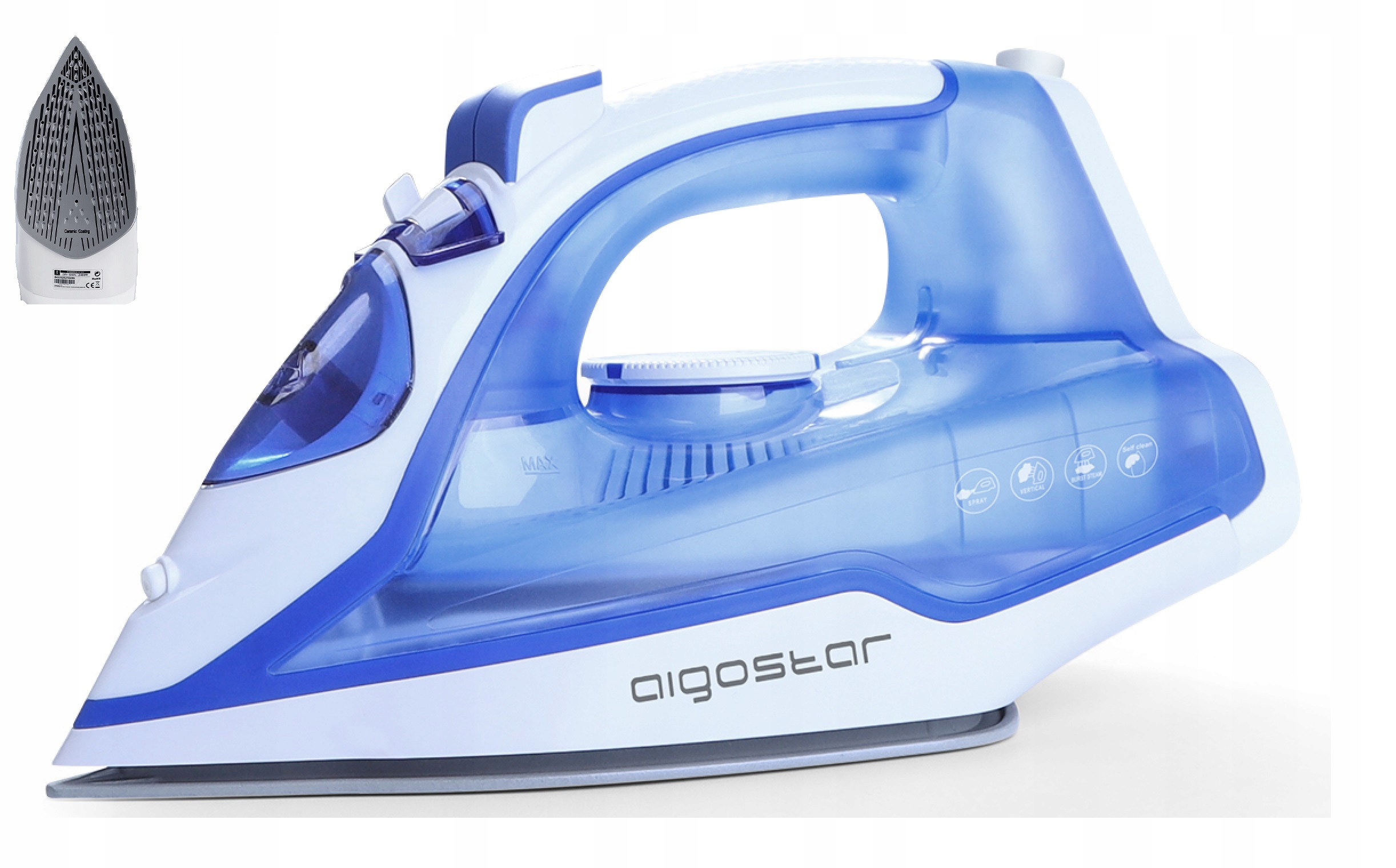 

Żelazko Parowe Ceramiczne Samoczyszczące 2400W