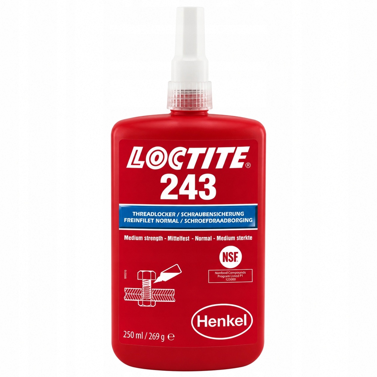 Loctite 243 250 ml, Lepidlo Na Závit Na Skrutky Modrá
