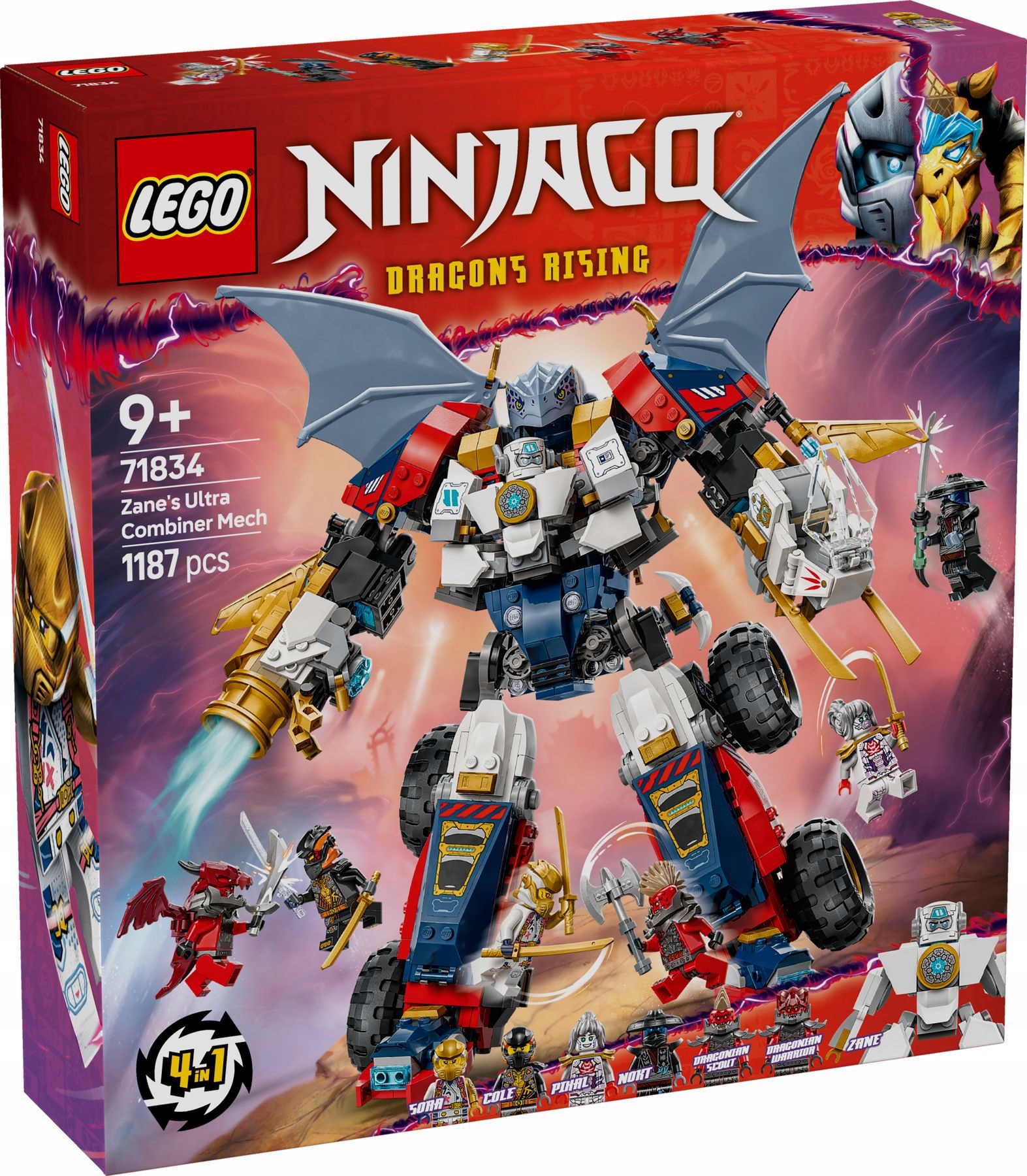 Lego Ninjago – Multifunkční Ultramech Zane – Sada Kostek – 71834