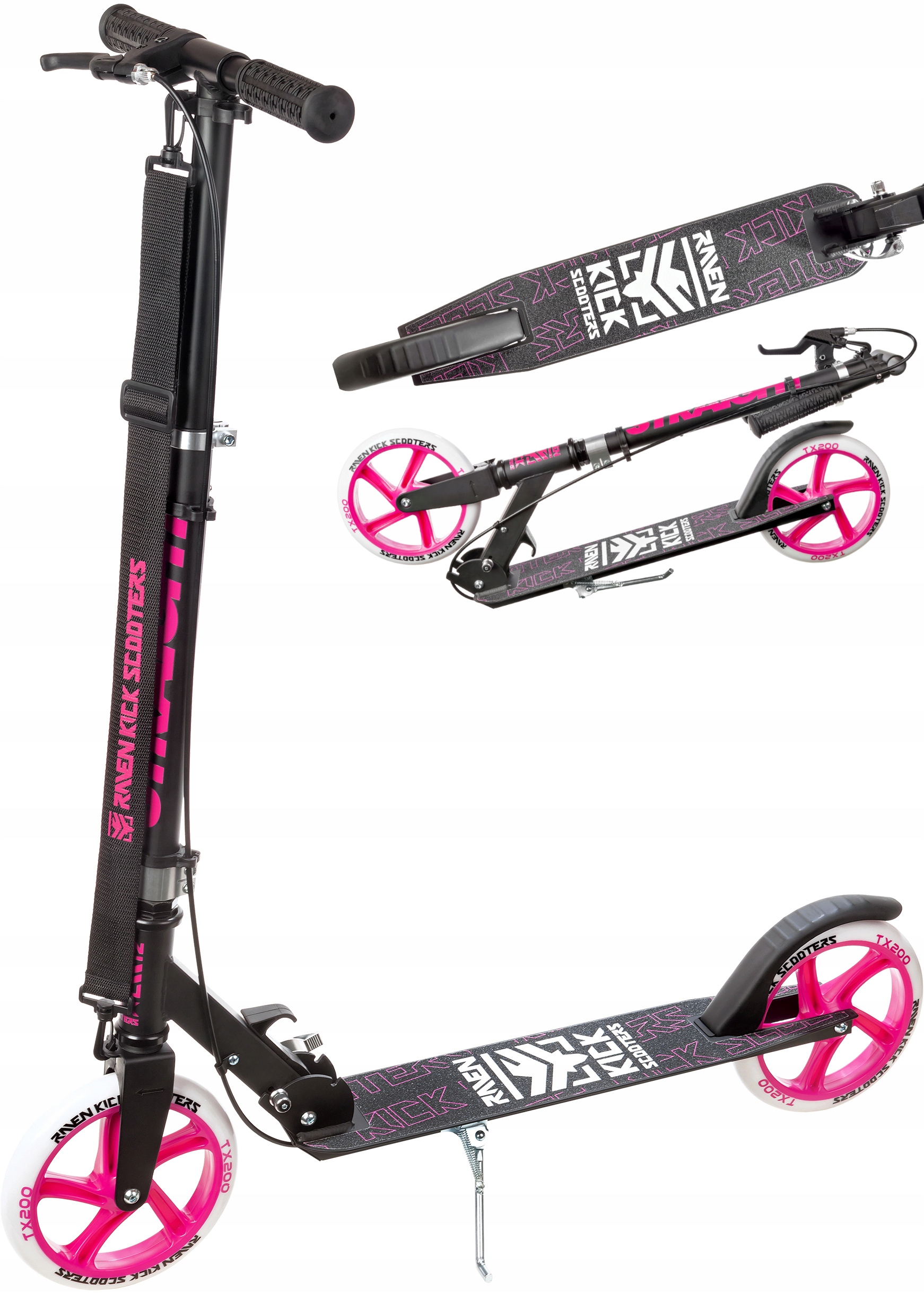 

Hulajnoga Raven Straight Pink 200mm z hamulcem