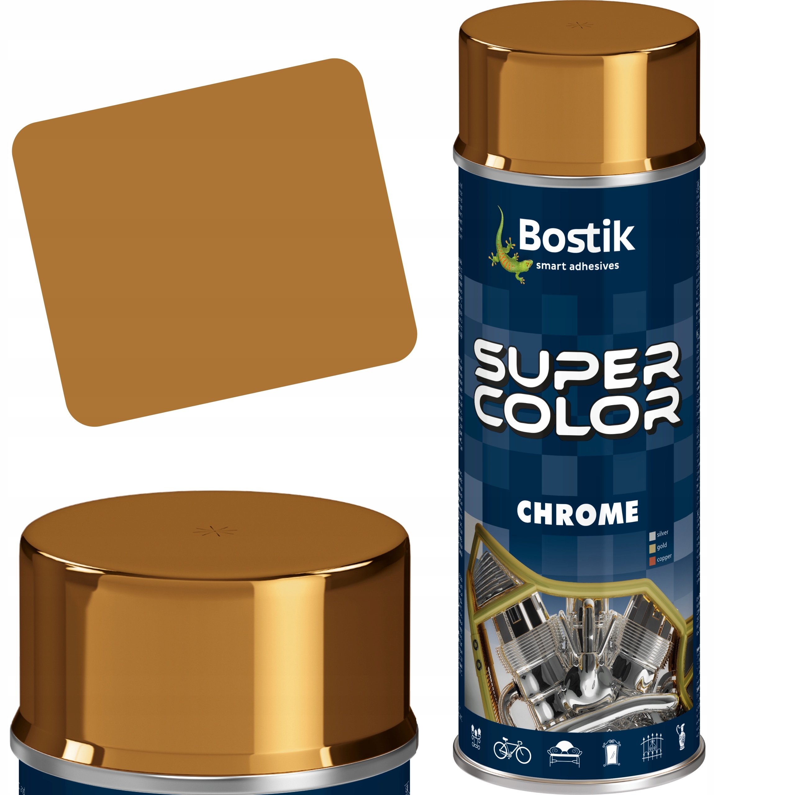 

Farba akryl dekoracyjna Lustro Chrom złota 400ml