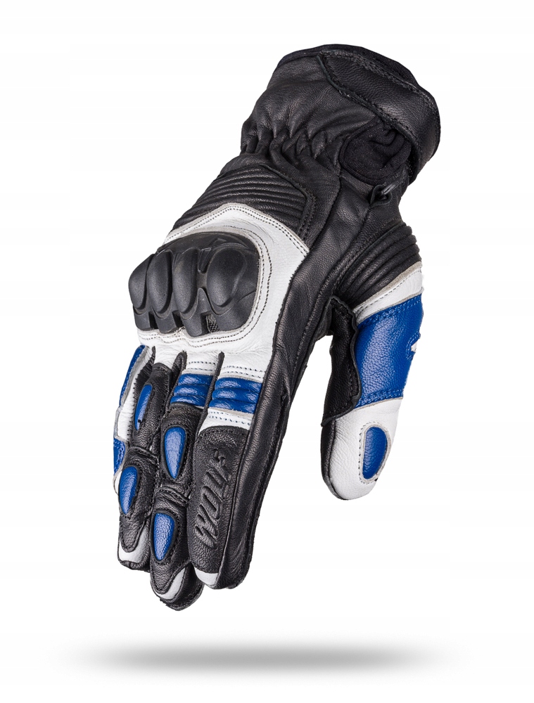 RĘKAWICE MOTOCYKLOWE WOLF BANDIT SKÓRZANE BLUE 2XL Rozmiar XXL