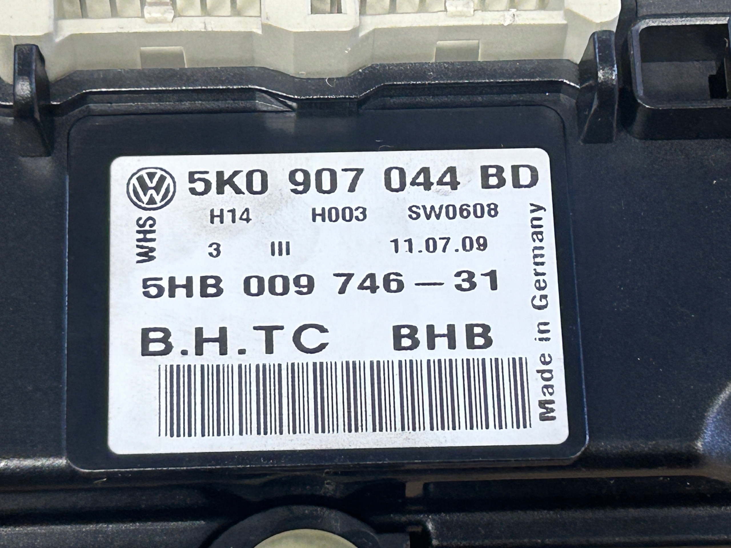 VW GOLF VI 1,6 control panel KLIMATTYZACJA 5K0907044CB