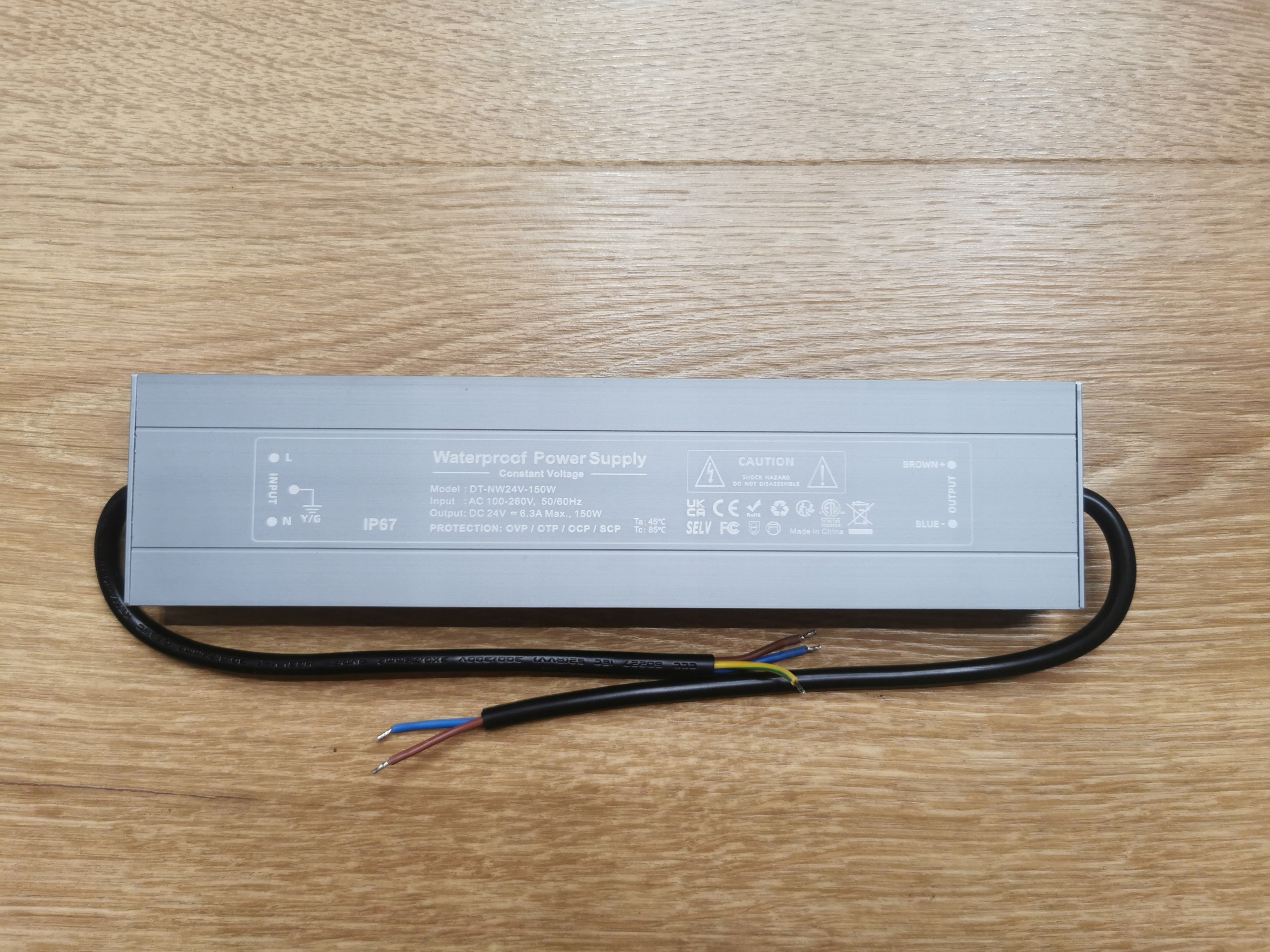 Zasilacz VARICART 24V 150W IP67 6,25A hermetyczny Informacje o bezpieczeństwie CE