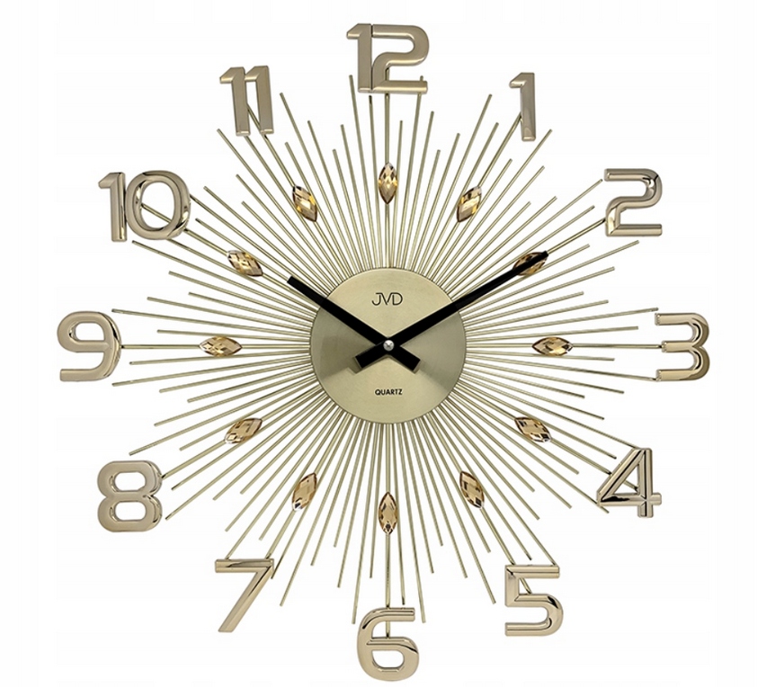 Nástenný hodinový stroj Jvd HT108.2 – Moderná elegancia v zlatom prevedení