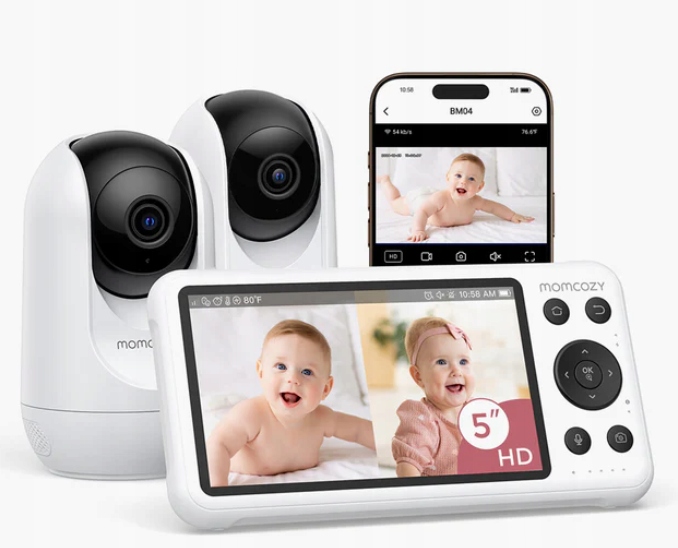 Elektronická pestúnka v duálnom režime s 2 kamerami Momcozy 5 palcov