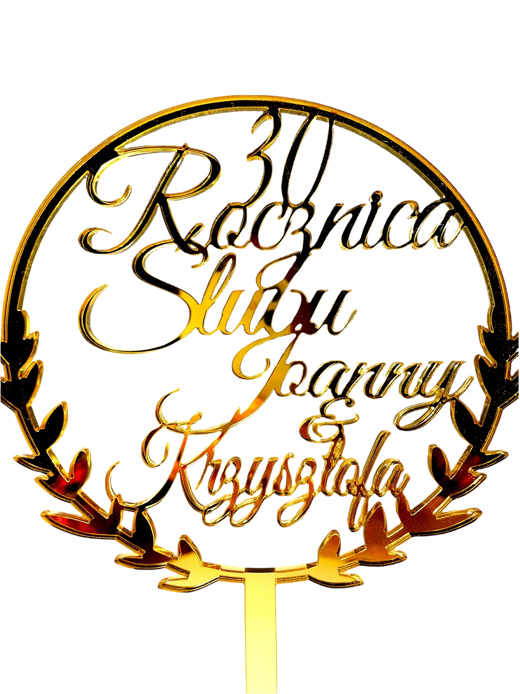 

Topper Na Tort Dekoracja Rocznica Ślubu 30 40 50