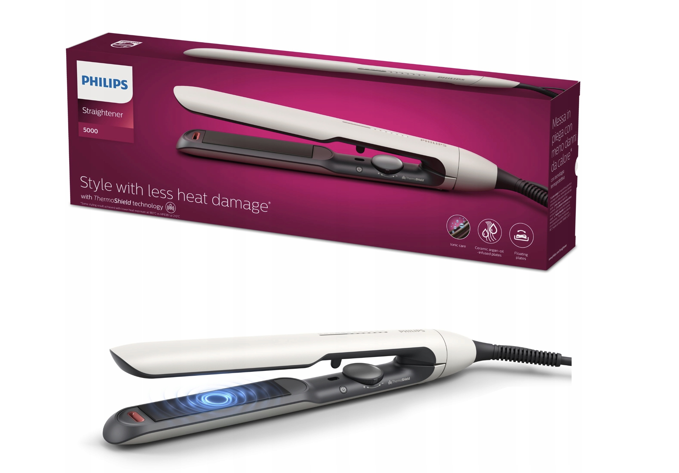 Prostownica Philips Prostownica ceramiczna prostowanie kręcenie 2w1