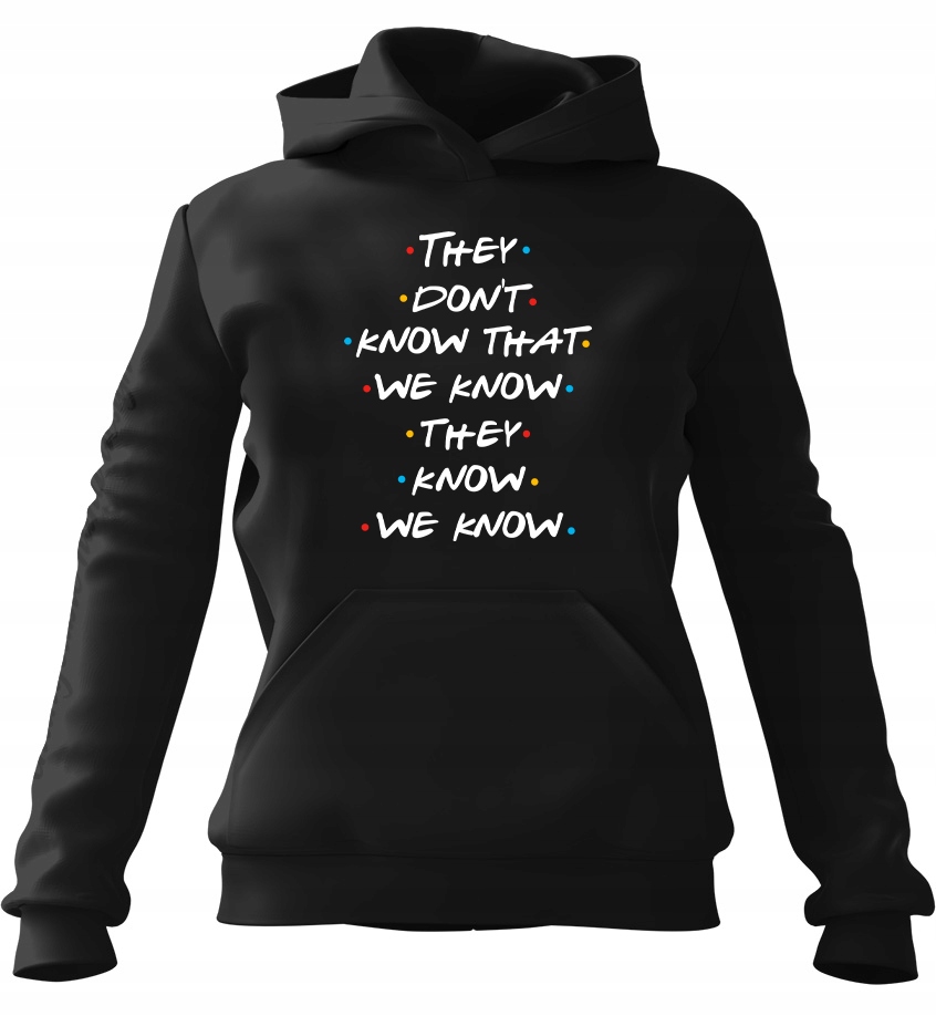 pánská mikina s kapucí They Don't Know That We Know Černá S Pro něj Face