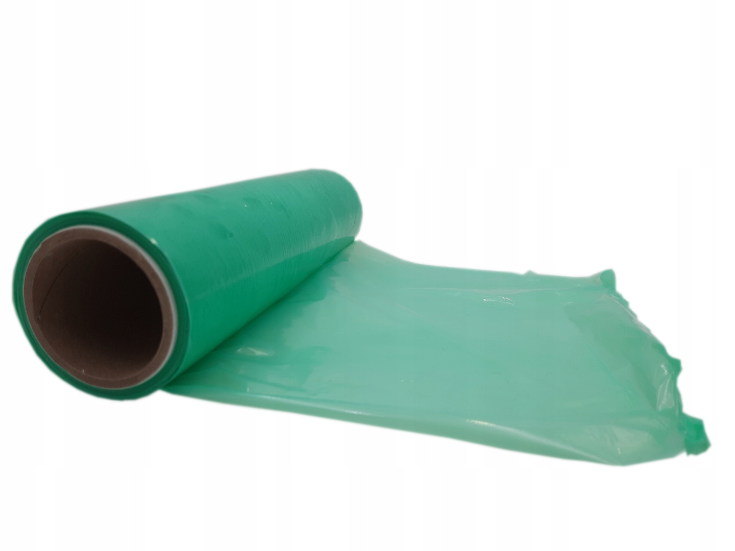 FOLIA STRETCH SZEROKOŚĆ 25CM ZIELONA TRANSPARENT EKSTRA KLEJ PAKOWA GREEN