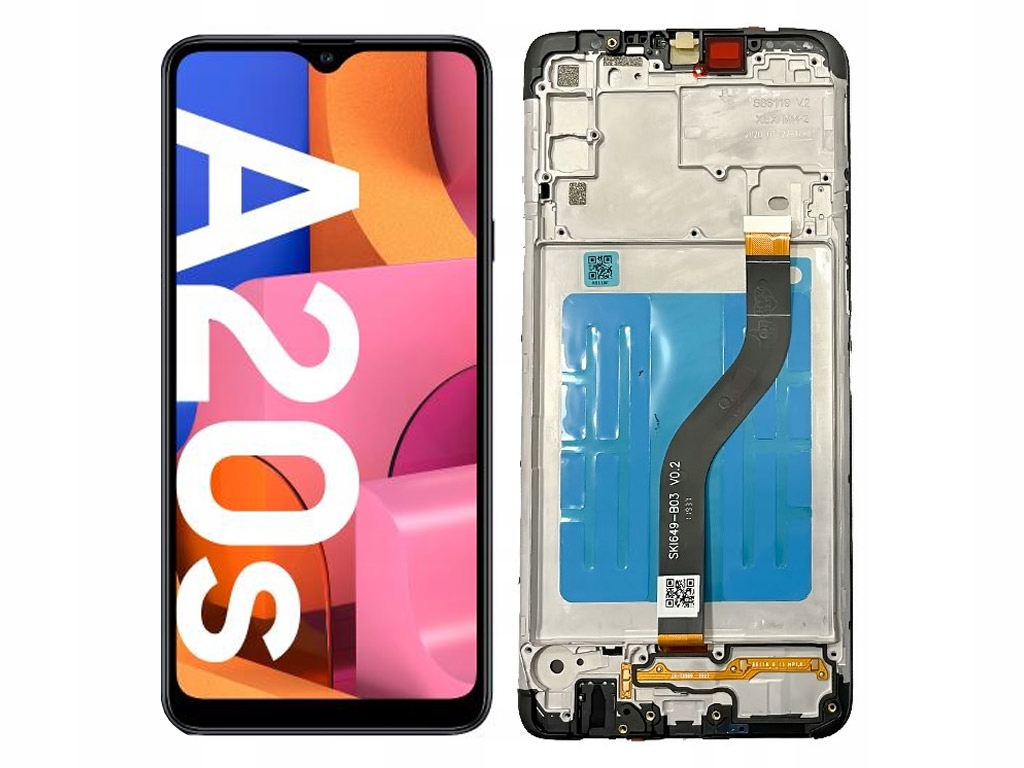 WYŚWIETLACZ LCD DO SAMSUNG Galaxy A20s A207F RAMKA