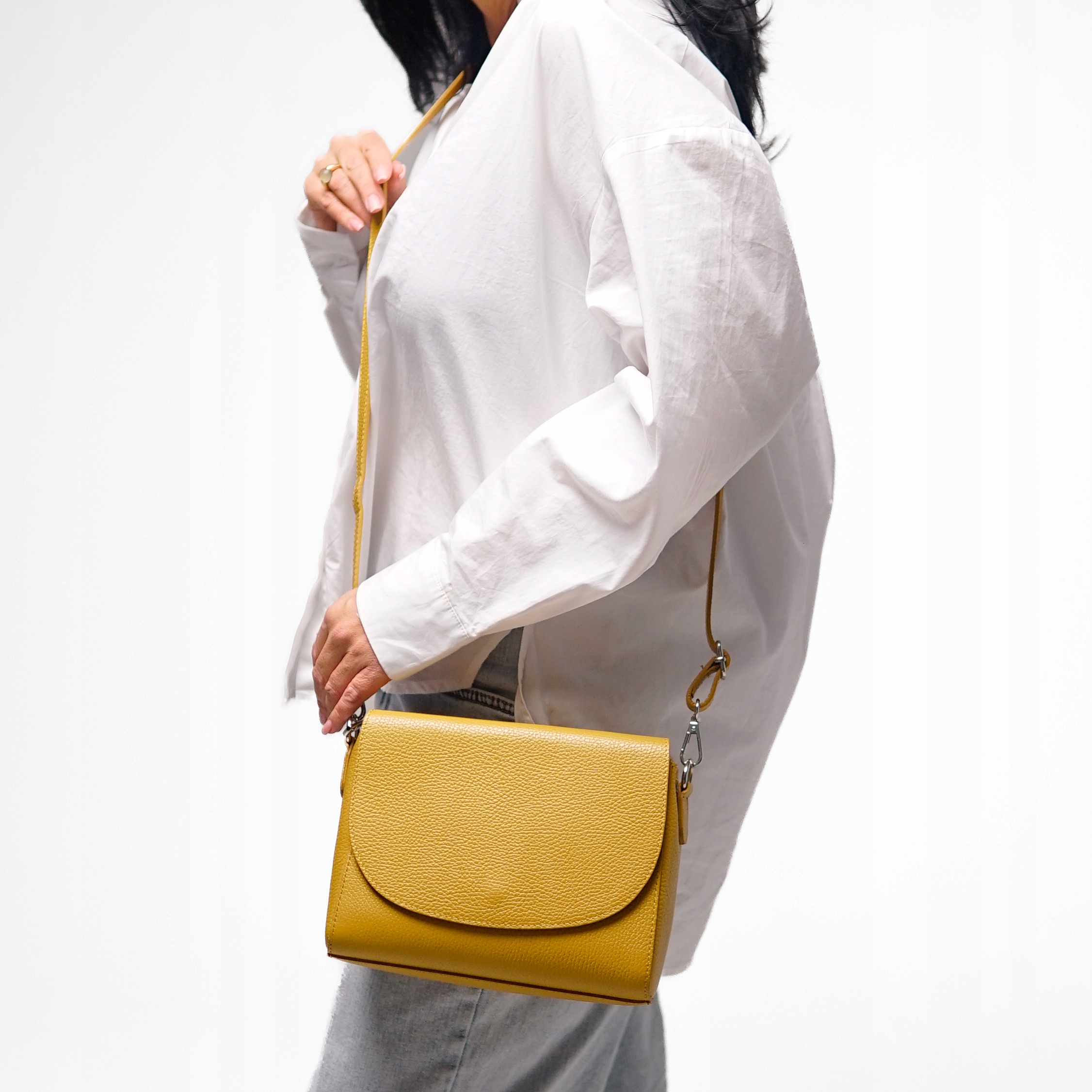 Torebka Damska skóra naturalna Anneta Maxi Miodowy Model Anneta Maxi