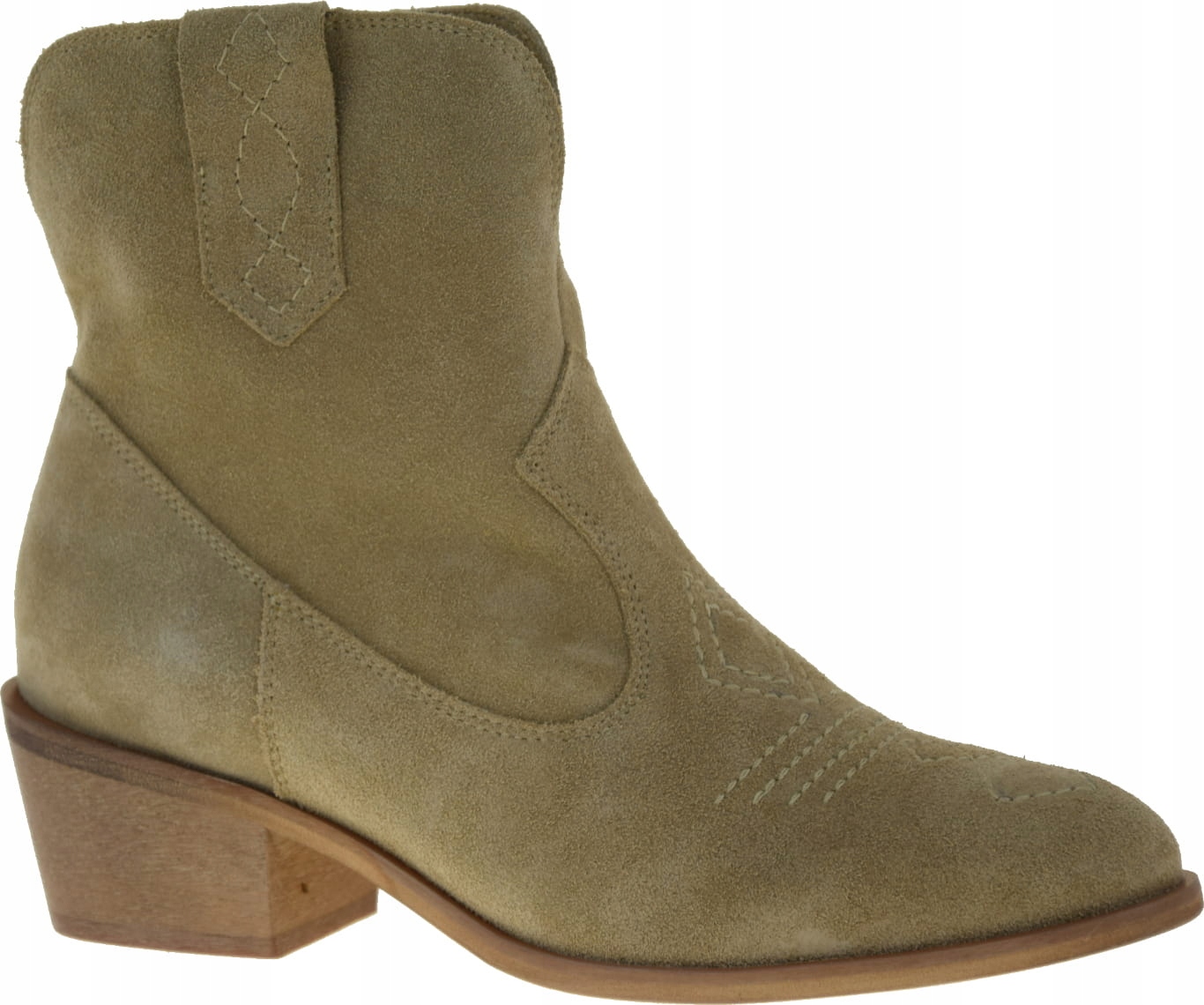 Stylové Dámské Kotníkové Boty Elegantní Kovbojské Boty 6603 R41