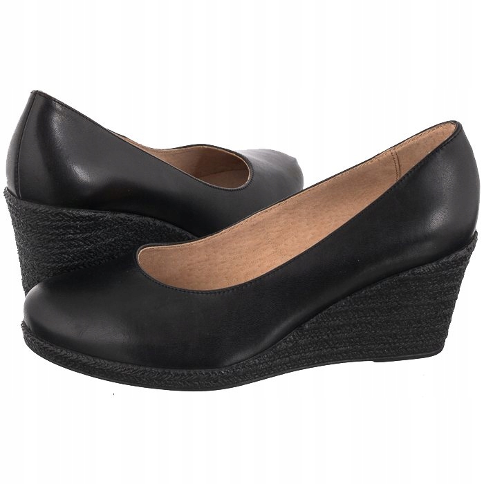 

Buty Damskie Czółenka Koturny Wojas Czarne 35077