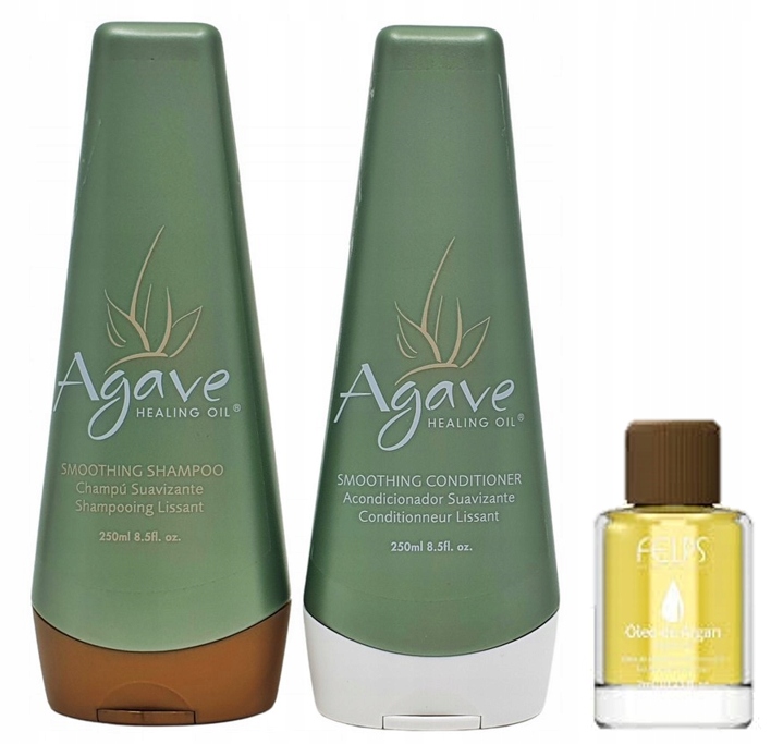 Agave zestaw wygładzający po keratynie nanoplastii 2x250ml+olejek Felps 7ml