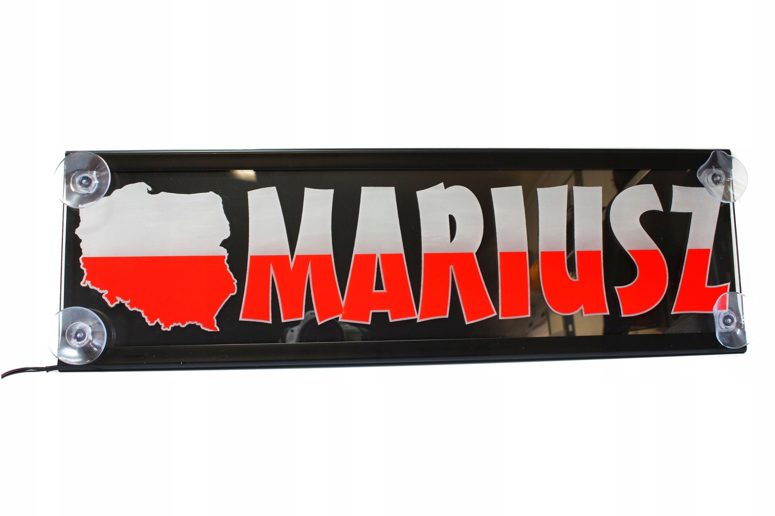 Led podsvícená tabule bílo-červená 60x16 cm