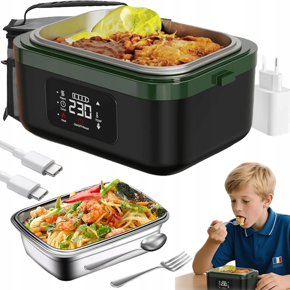 Obědový Box S Bezdrátovým Vyhříváním 1000 ML 60 W Type-c Vysoká Kvalita