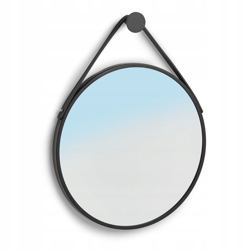 Zeller Nástěnné zrcadlo kovové černé 40x2,1cm