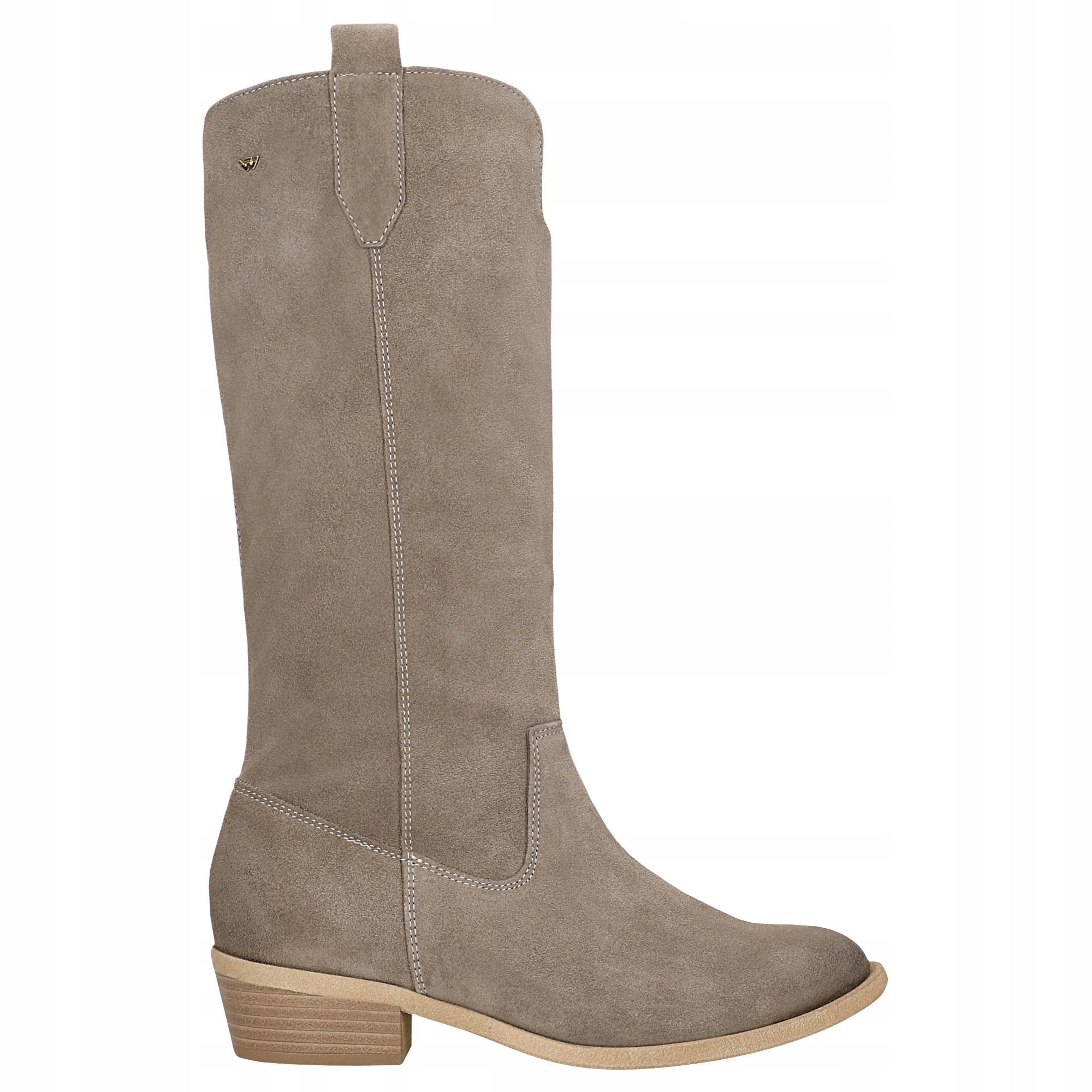 Dámské kotníkové boty v tmavém odstínu béžové barvy Wojas vel. 38