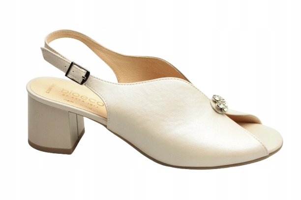 Boty Arka 4263 (2380+1315) Béžová Perla Spona Klocek Elegantní vel.40