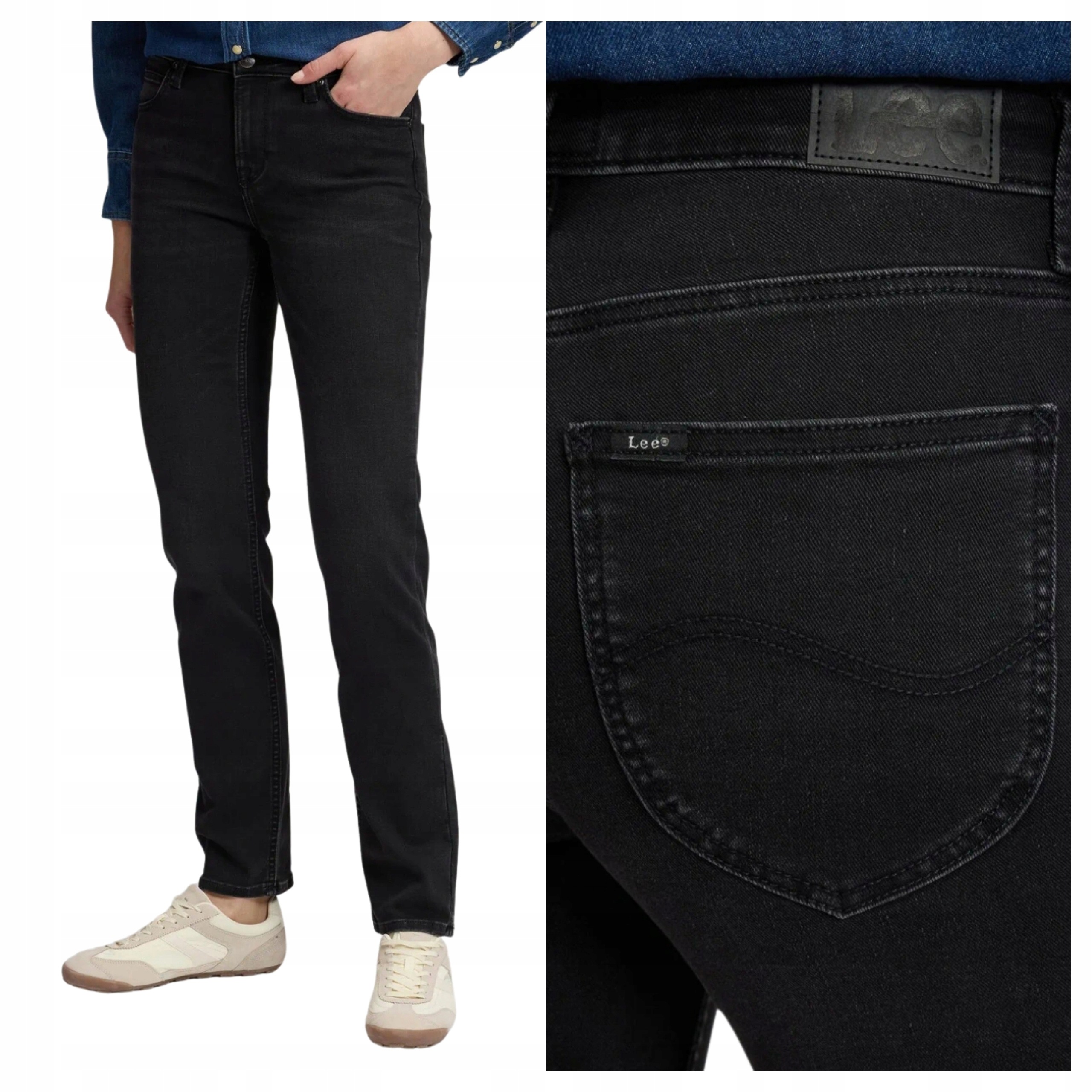 Dámské džíny Lee Elly Down Turn černé slim fit W34 L31