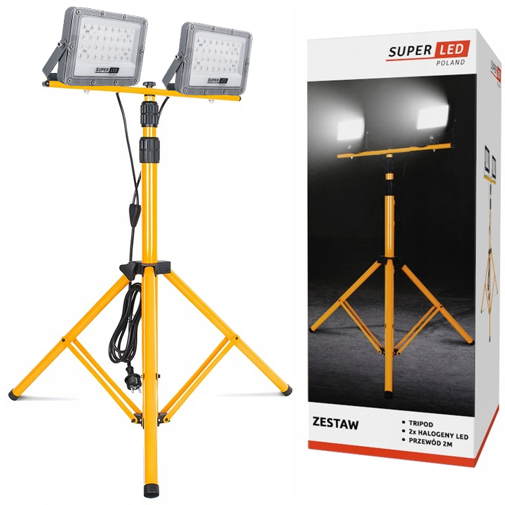 Sada Halogen Led Stativ Stavební reflektor 2x 50W Led 11000 lm