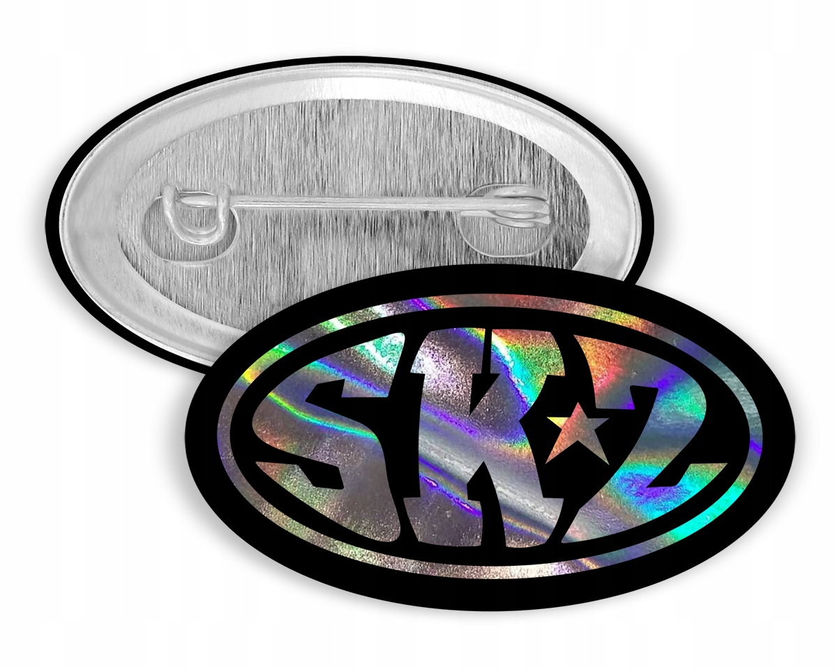 PRZYPINKA HOLO LOGO SKZ STRAY KIDS STAY KPOP OWALNA
