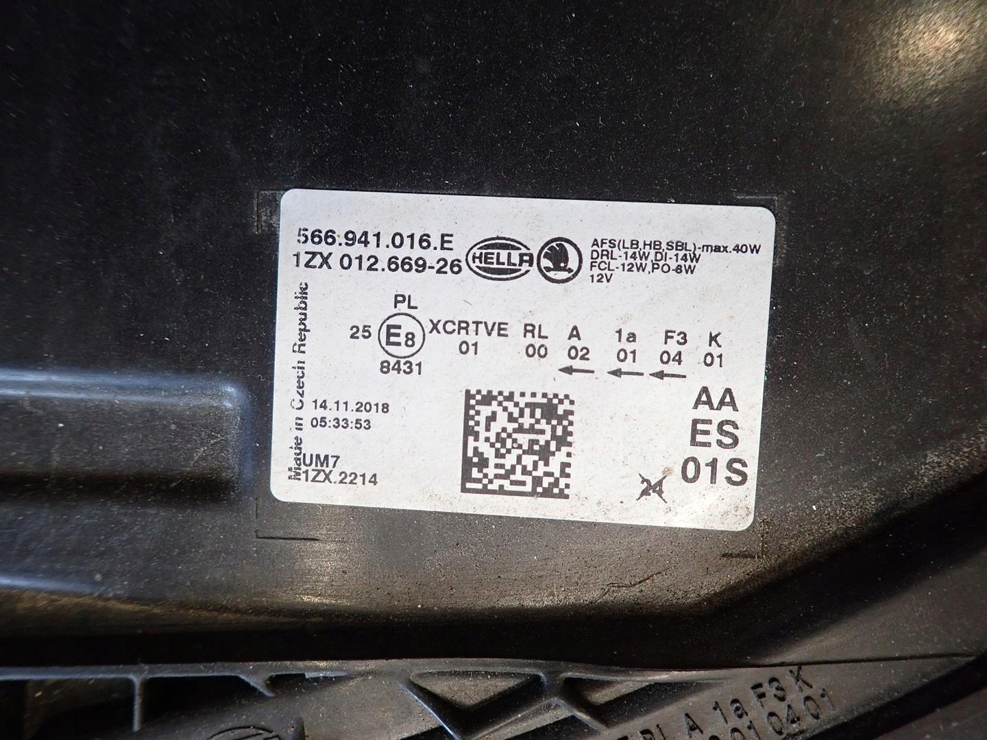 light front front right SKODA KODIAQ 2016- FULL LED