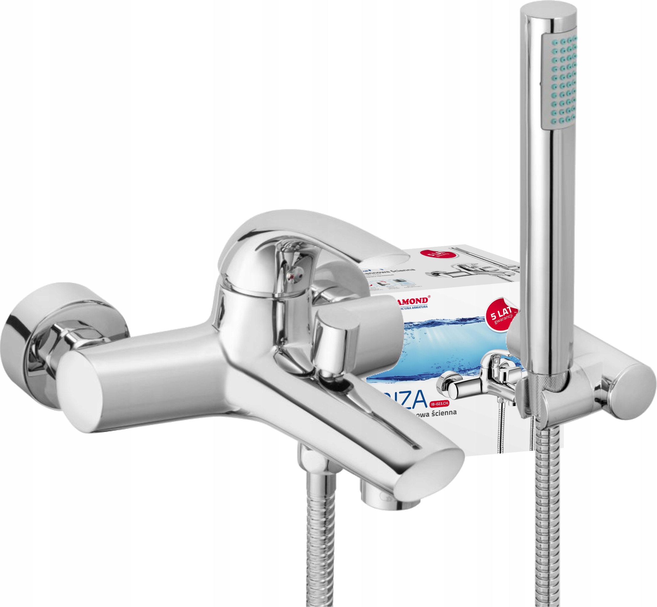 Nástenná Vaňová A Sprchová Jednopáková Batéria Ibiza Chróm Diamond