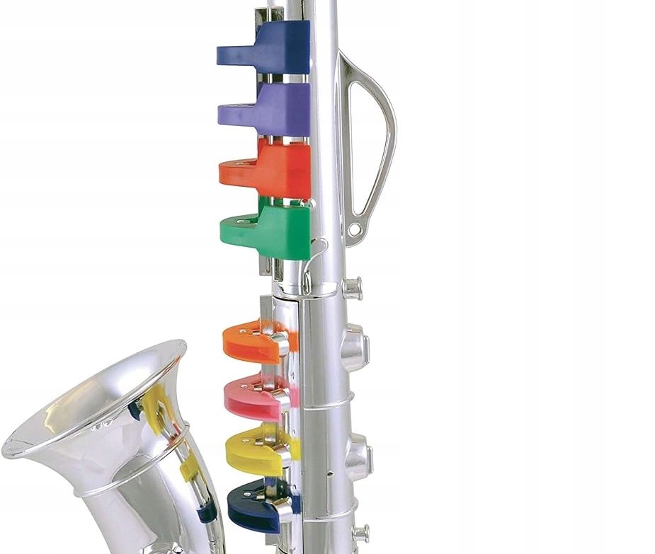 SAKSOFON BONTEMPI DLA DZIECI 8 PRZYCISKÓW Srebrny - 41,5 cm - Prezent! Rodzaj saksofon