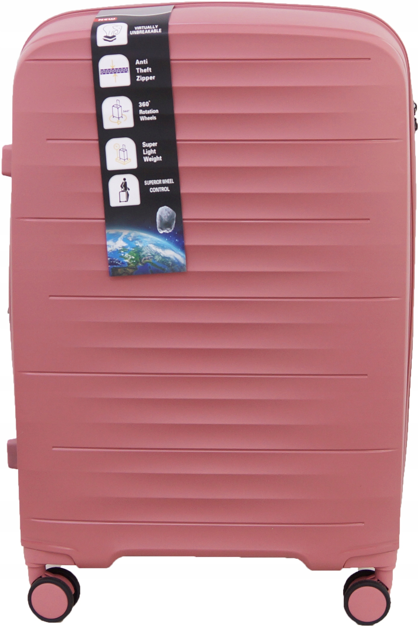 Walizka Duża Na Kółkach Podróżna XXL Gravitt Polipropylen 251 Twarda Exp