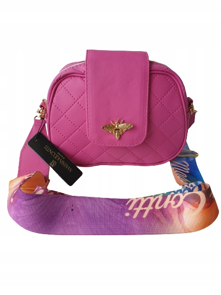 Torebka Massimo Contti listonoszka pikowana fuksja