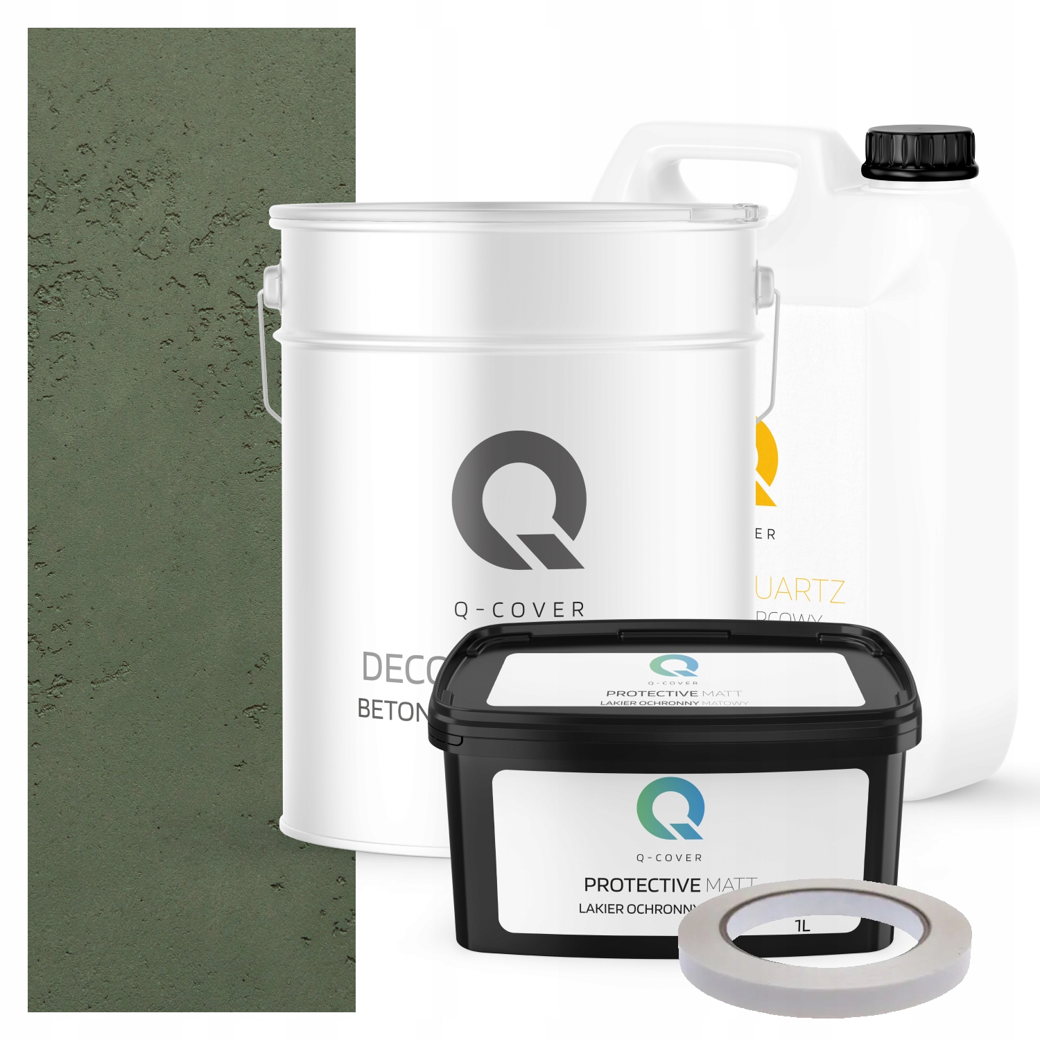 Vnější Architektonický Beton Hotový Set Zelený Tmavý F466 10m2